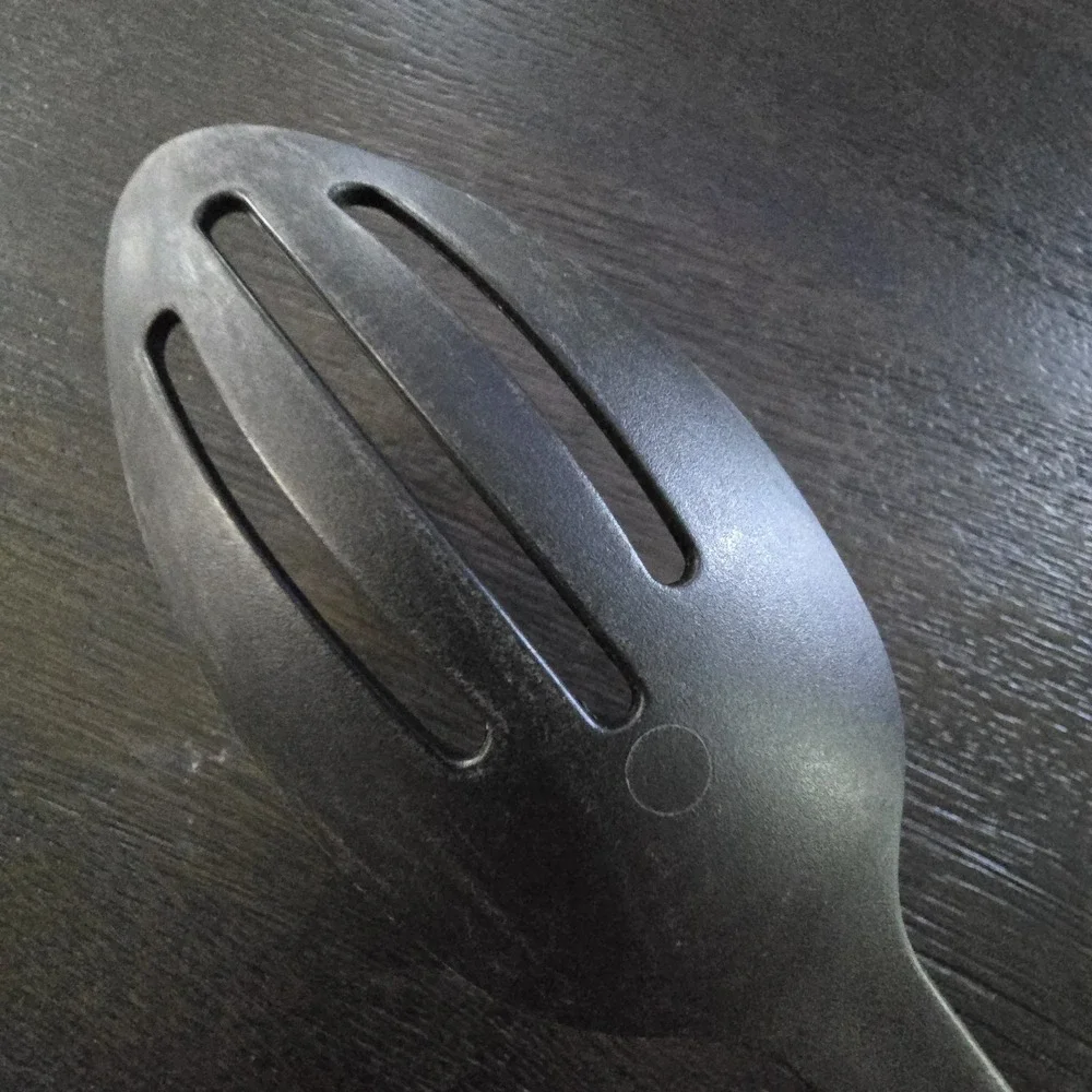 Pampered Chef Slotted Spoon Nylon Heat Resistant Black #2336‎ 13 in